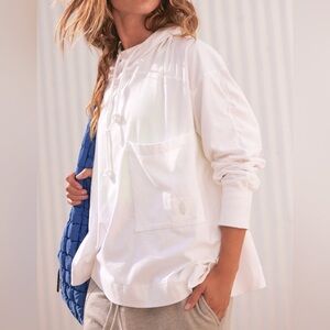 NWT Free People HOT SHOT HOODED LAYER size Small